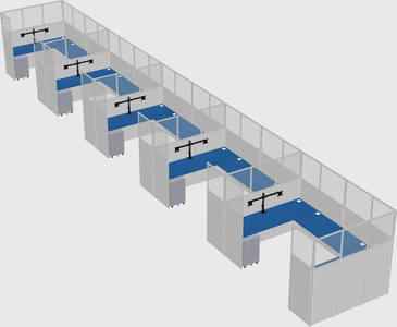 U-shaped cubicle