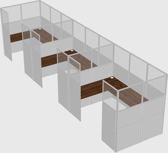 U-shaped cubicle