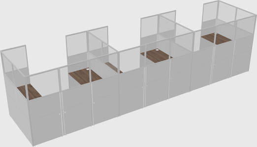U-shaped cubicle