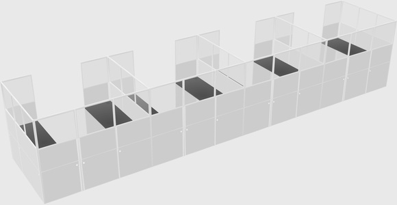 U-shaped cubicle