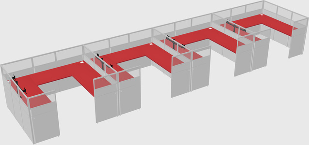 U-shaped cubicle
