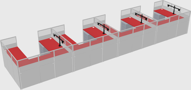 U-shaped cubicle