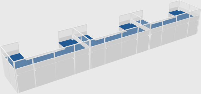 U-shaped cubicle