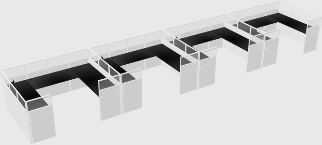 U-shaped cubicle