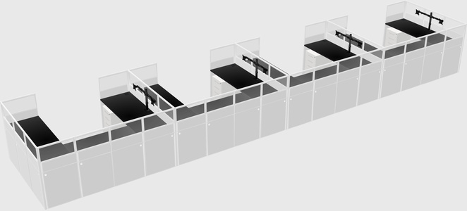 U-shaped cubicle