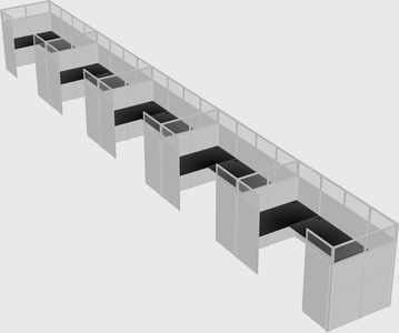 U-shaped cubicle