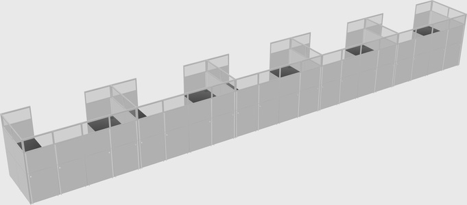 U-shaped cubicle