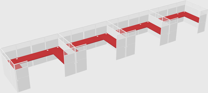 U-shaped cubicle