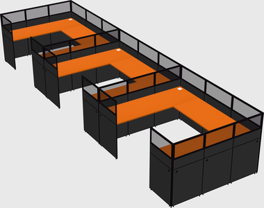 U-shaped cubicle