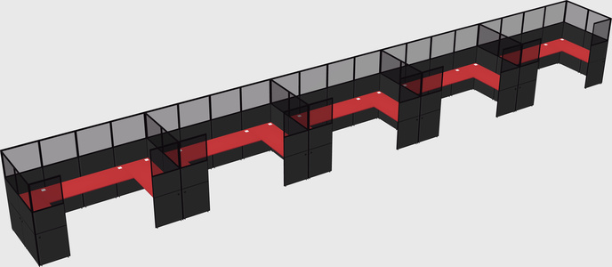U-shaped cubicle