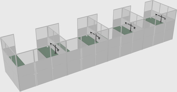 U-shaped cubicle