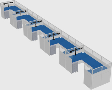 U-shaped cubicle