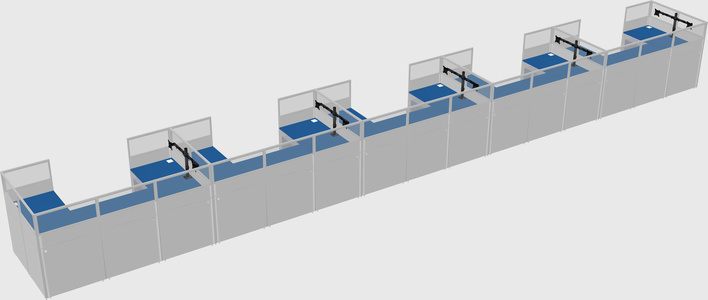 U-shaped cubicle
