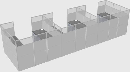 U-shaped cubicle