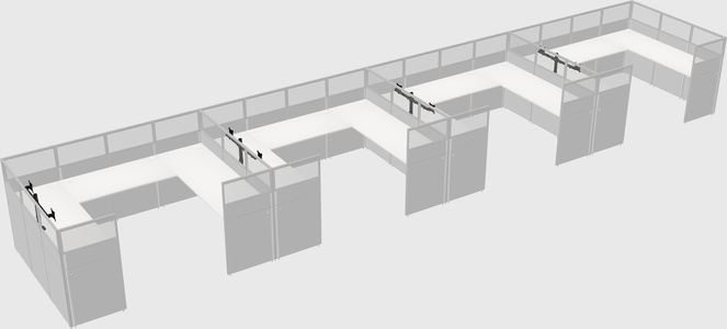 U-shaped cubicle