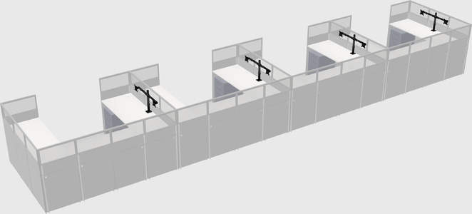 U-shaped cubicle