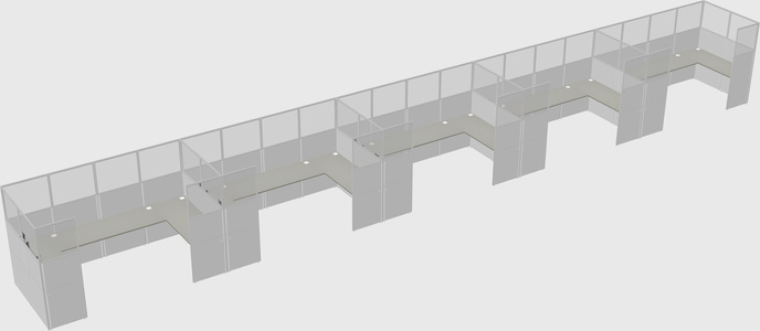 U-shaped cubicle