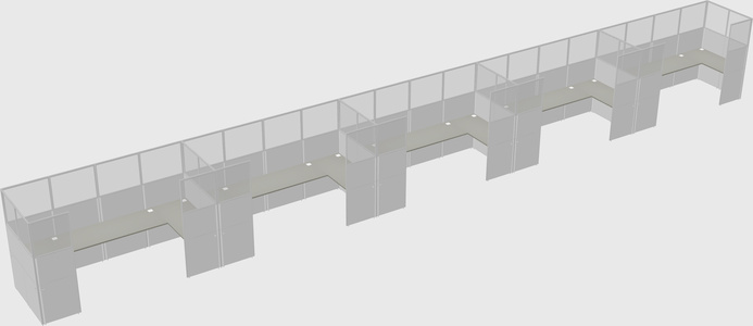 U-shaped cubicle