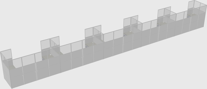 U-shaped cubicle