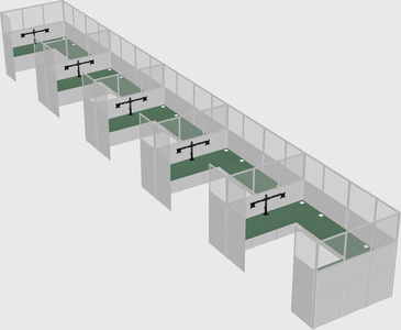 U-shaped cubicle