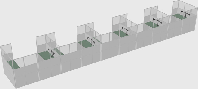 U-shaped cubicle