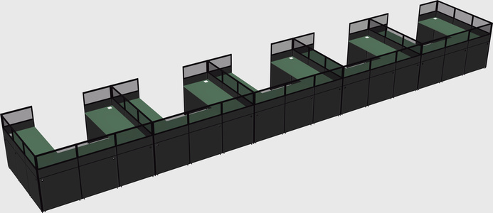 U-shaped cubicle