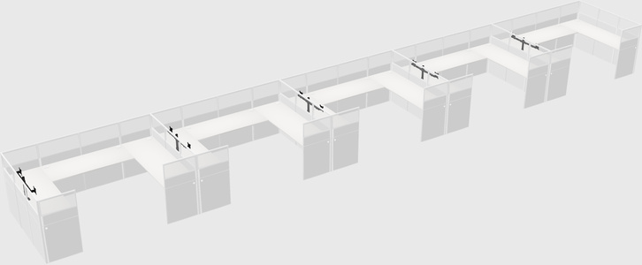 U-shaped cubicle