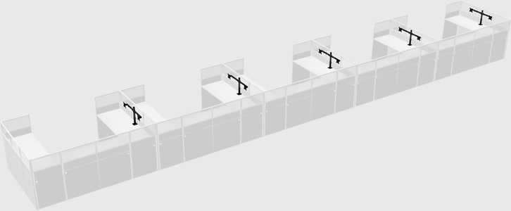 U-shaped cubicle