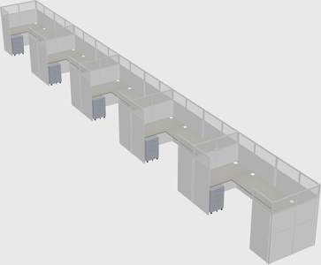 U-shaped cubicle
