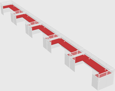 U-shaped cubicle