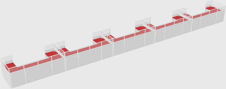 U-shaped cubicle