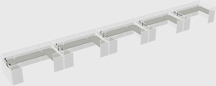 U-shaped cubicle