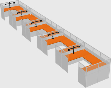 U-shaped cubicle