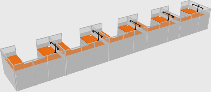 U-shaped cubicle