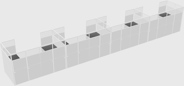 U-shaped cubicle