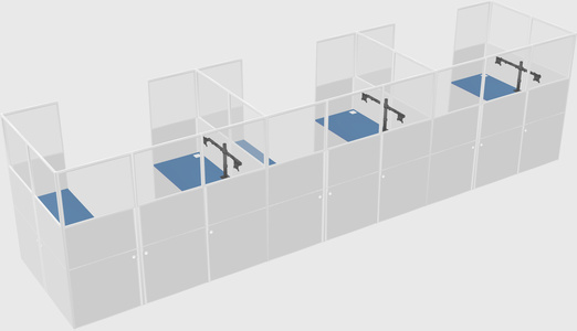 U-shaped cubicle