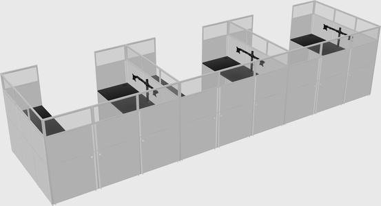 U-shaped cubicle