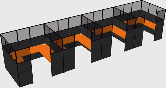 U-shaped cubicle
