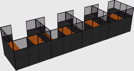 U-shaped cubicle
