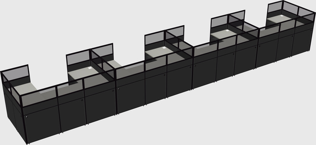 U-shaped cubicle