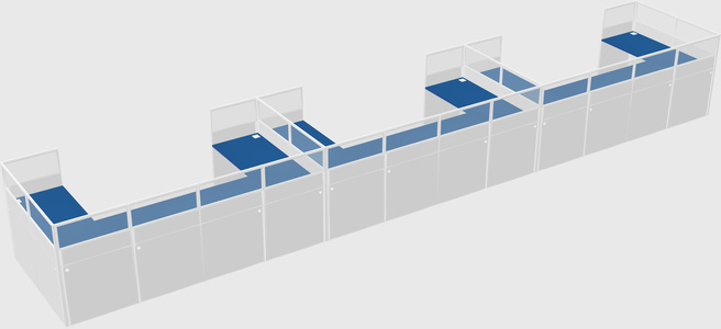 U-shaped cubicle