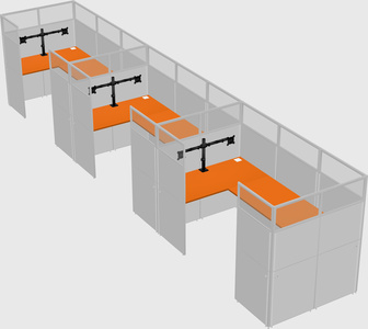 U-shaped cubicle