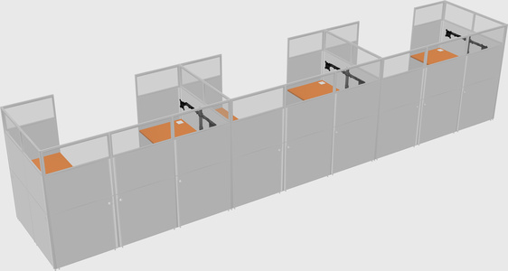 U-shaped cubicle