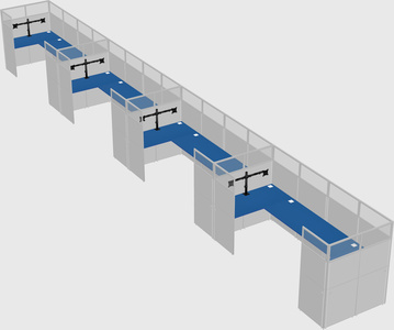 U-shaped cubicle