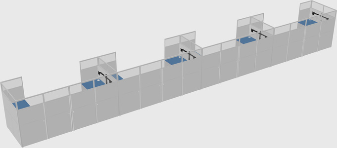 U-shaped cubicle