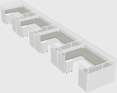 U-shaped cubicle