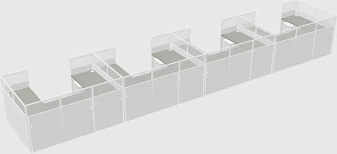 U-shaped cubicle