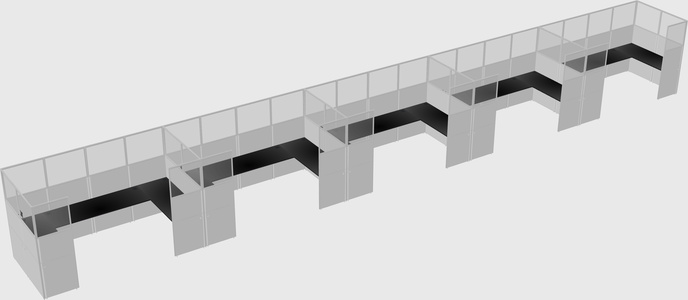 U-shaped cubicle