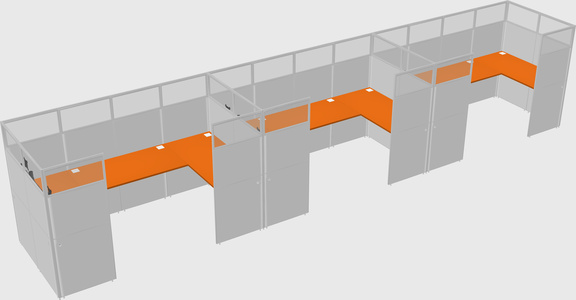 U-shaped cubicle