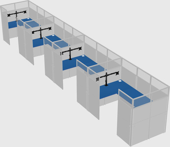 U-shaped cubicle